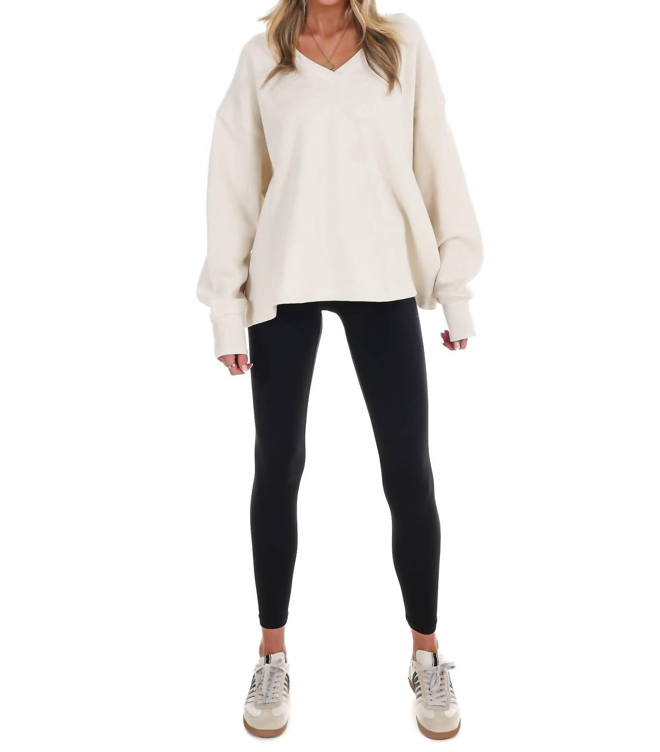Hyfve - Urban Fade Oversized V-Neck Sweatshirt