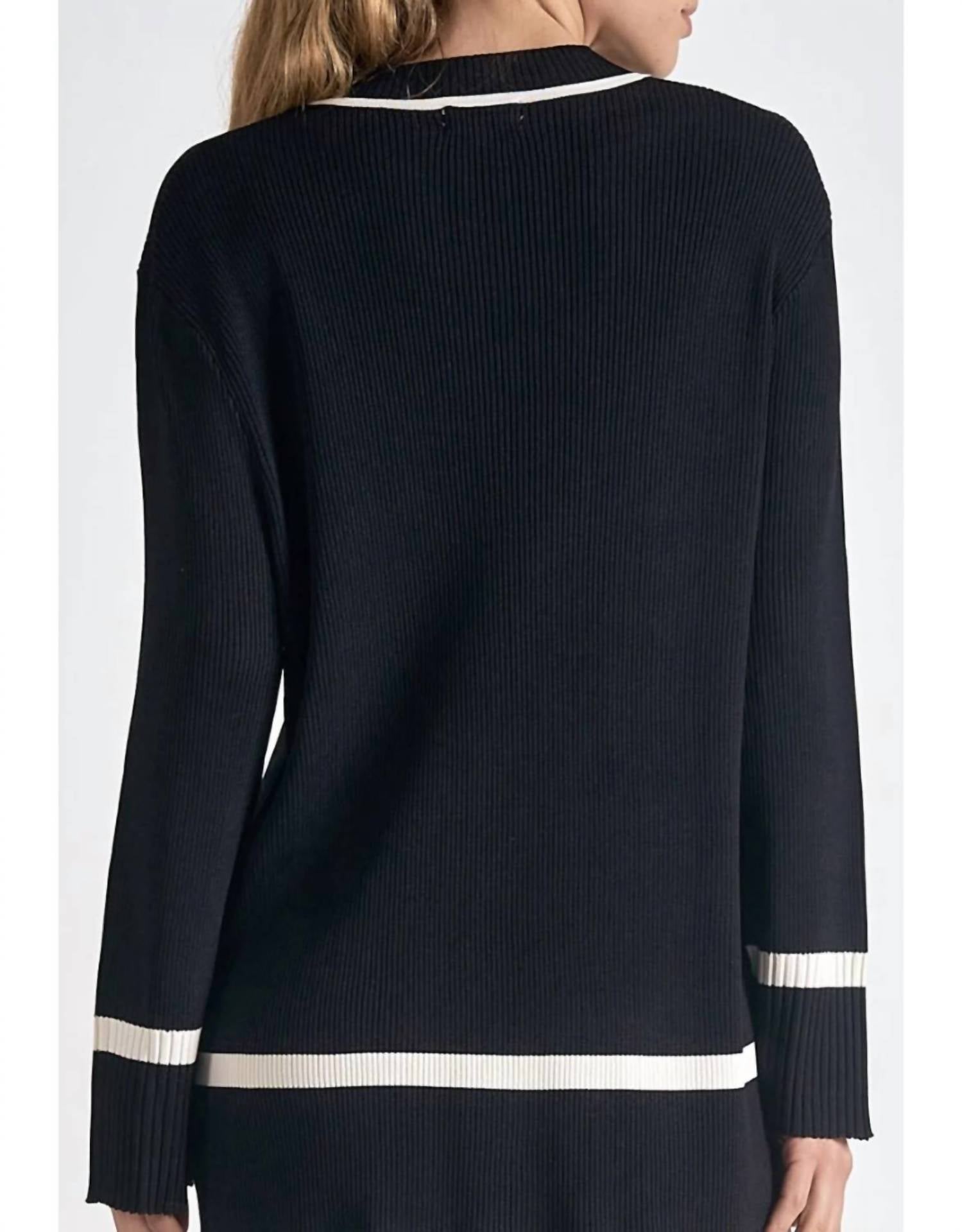 Elan - V-neck Ribbed Sweater