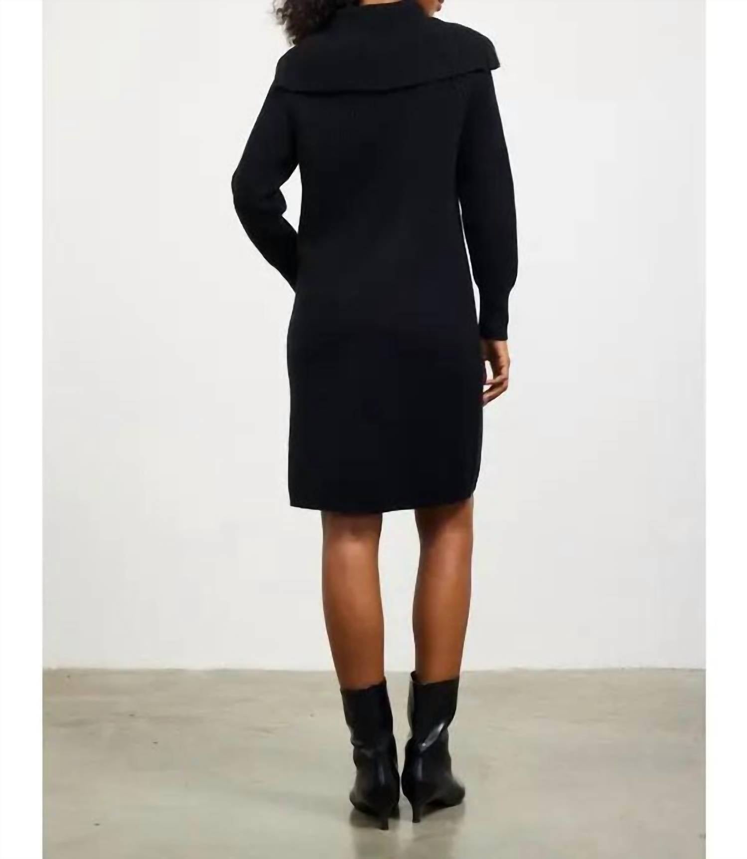 Skies Are Blue - Women's Ribbed Zip Front Sweater Dress