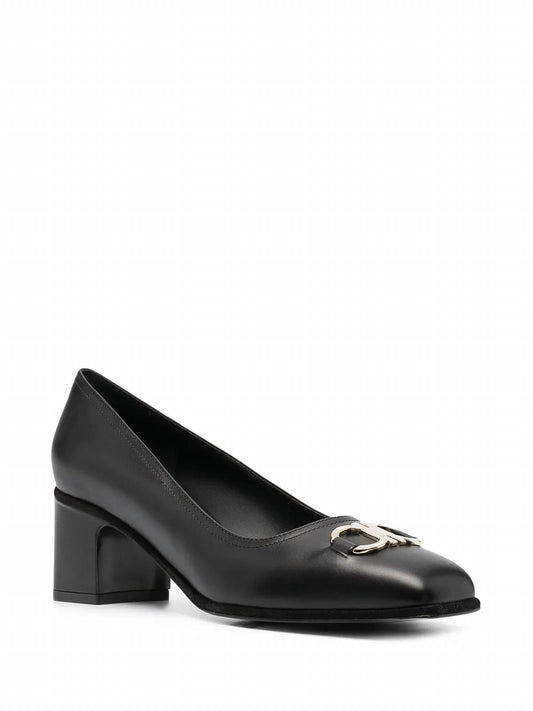 Salvatore Ferragamo - Women's Gancini Buckle Leather Pumps