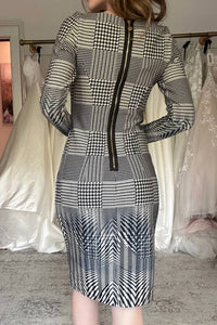 Isle Apparel - Long Sleeve Scuba Midi Dress