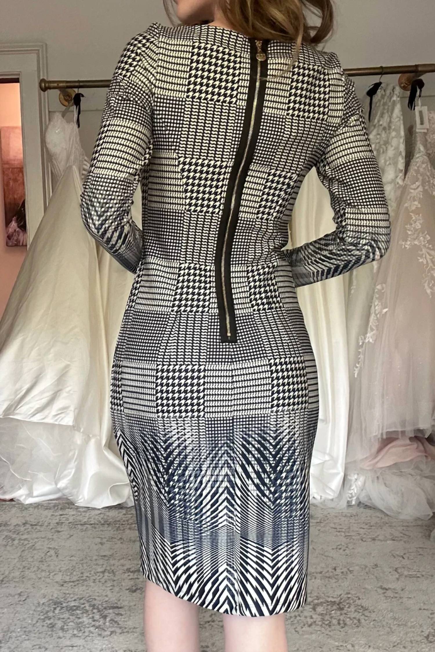 Isle Apparel - Long Sleeve Scuba Midi Dress