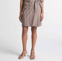 Vince - Striped Cotton-blend Wrap Dress