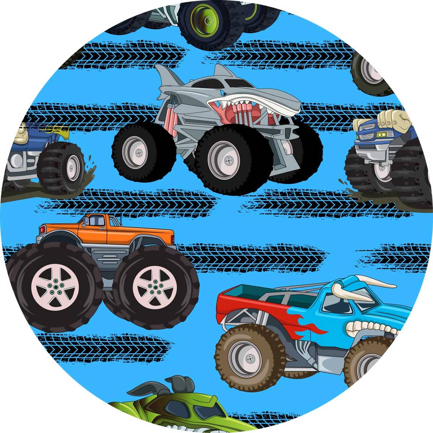 Charlies Project - Boy's Monster Truck Bamboo Blanket