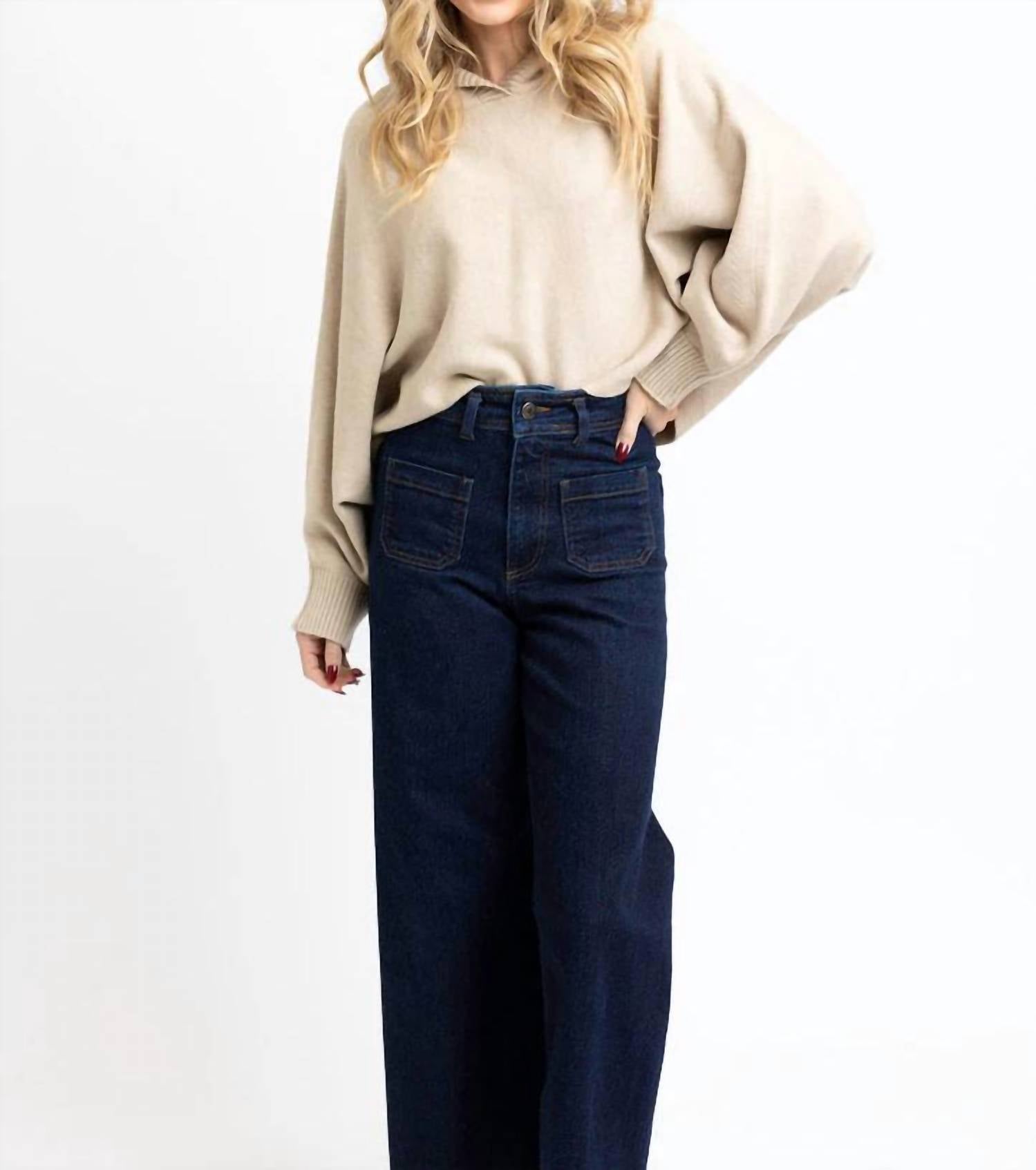Karlie - Long Sleeve Sweater Hoodie