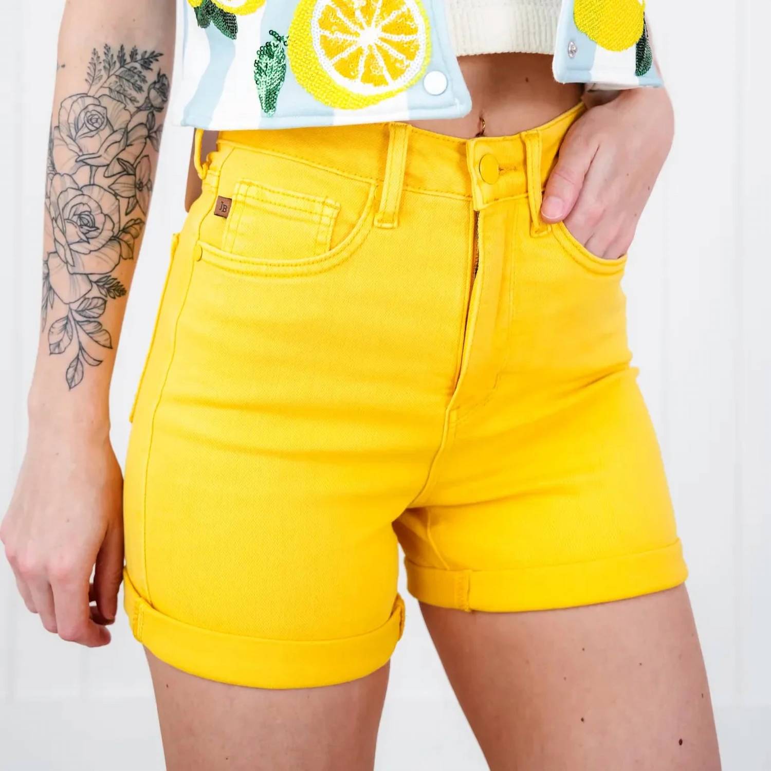Judy Blue - Tummy Control Cuffed Shorts