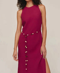 Bella Dahl - Bias Midi Dress With Beaded Belt