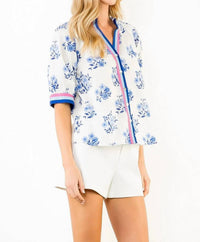 Thml - Button Down Floral Print Top