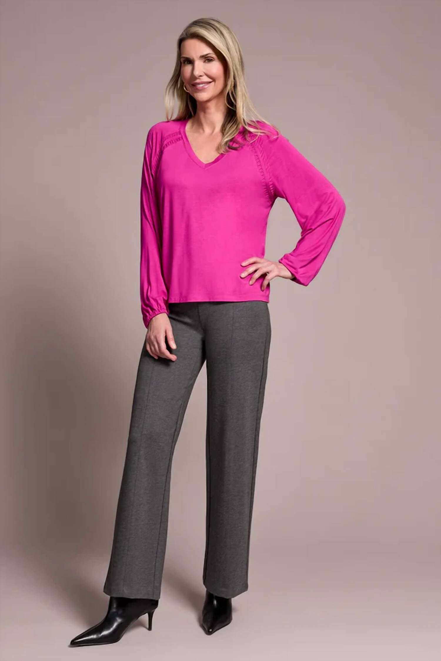 Tribal - Jersey V-neck Top