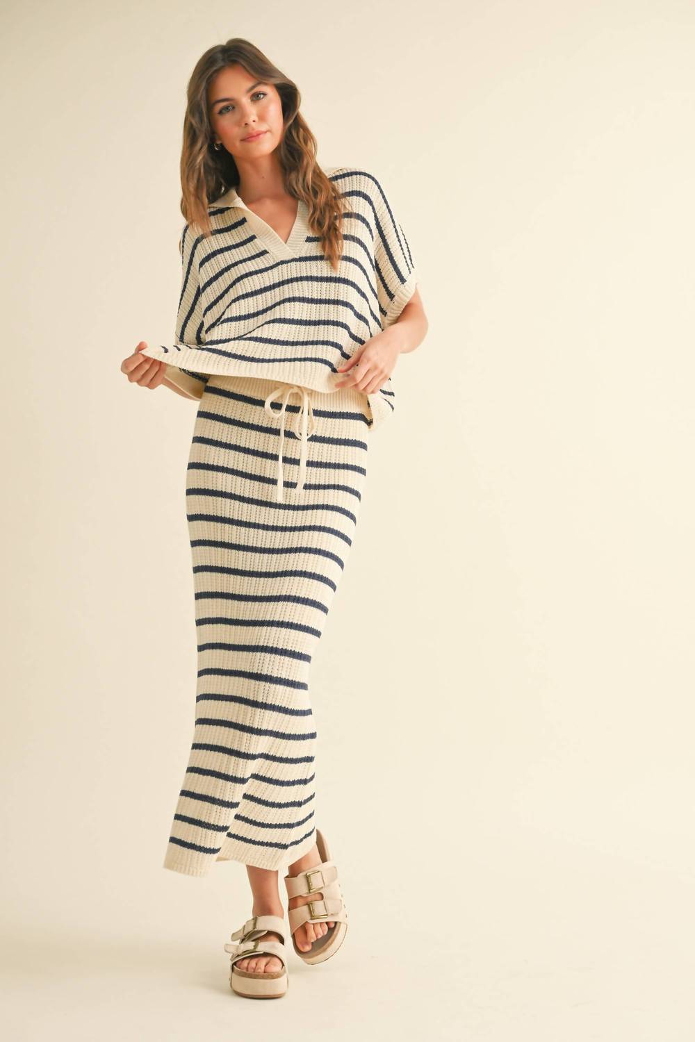 Miou Muse - Collared Short Sleeve Top