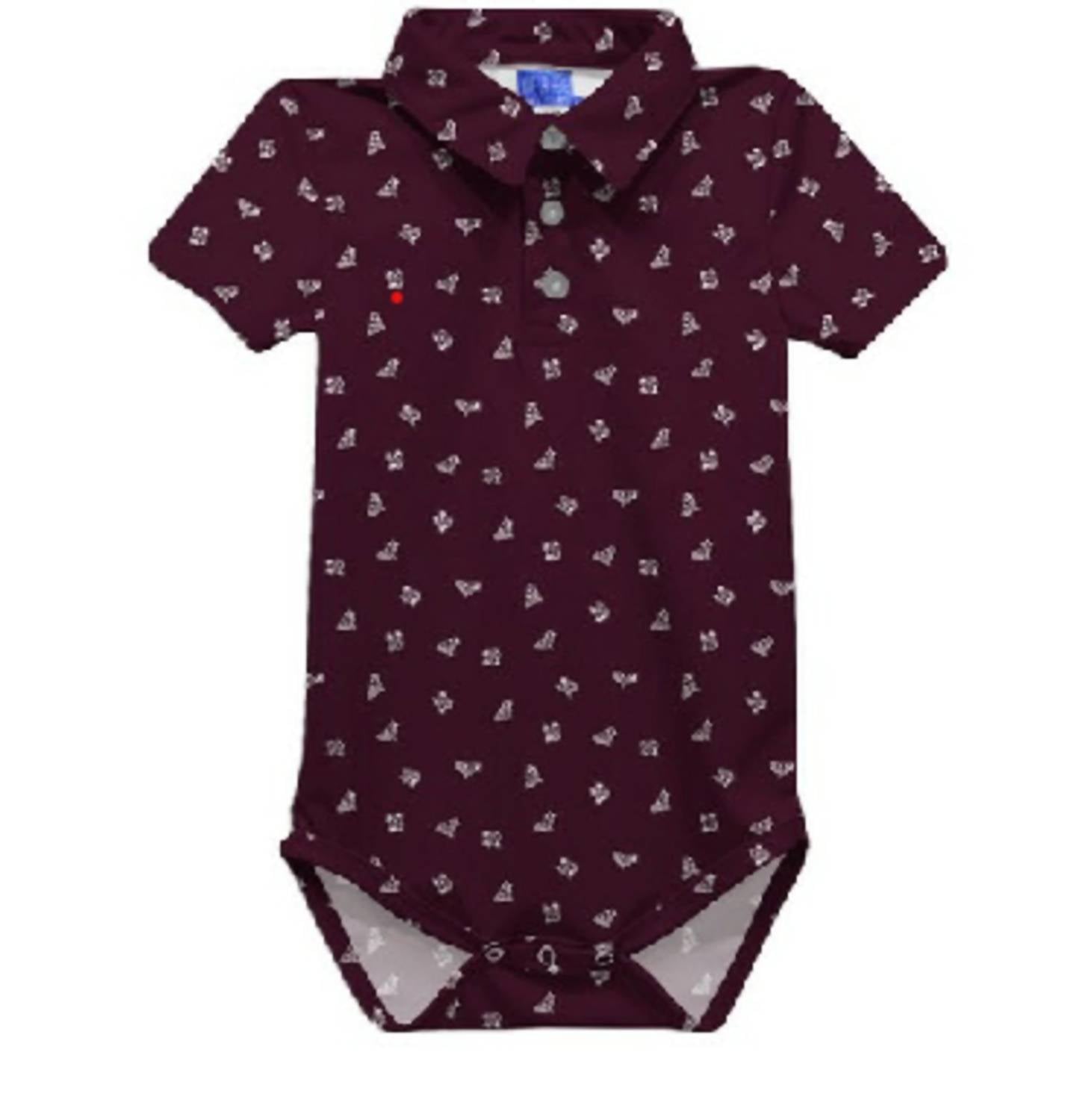 Vive La Fete - Boy's Texas A&m Aggies Logo Short Sleeve Performance Bodysuit
