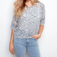 Charlie B - Fishnet Space Dye Dolman Sweater