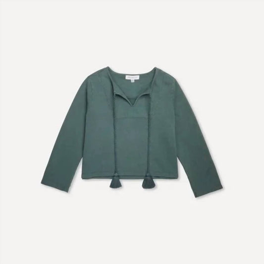 Something Navy - Women's Tassel Tie Sweatshirt