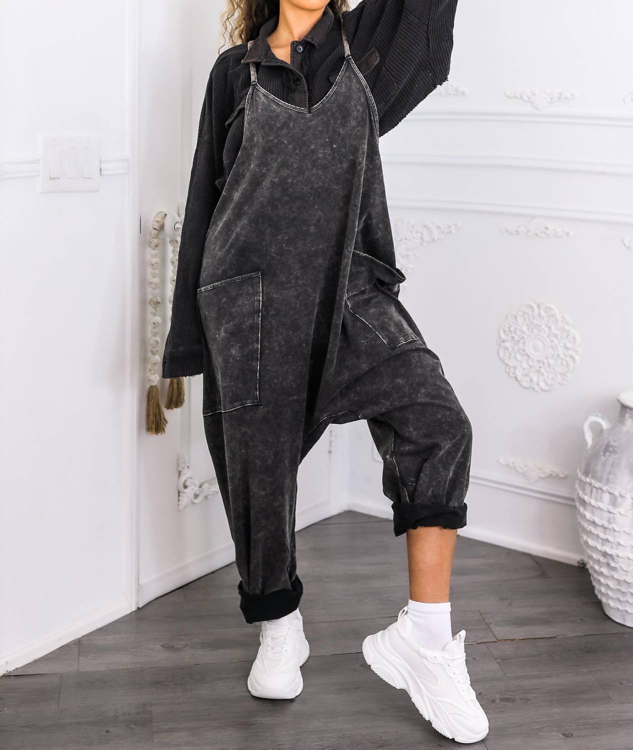 Surelymine - Relaxed Fit Pocket Overalls