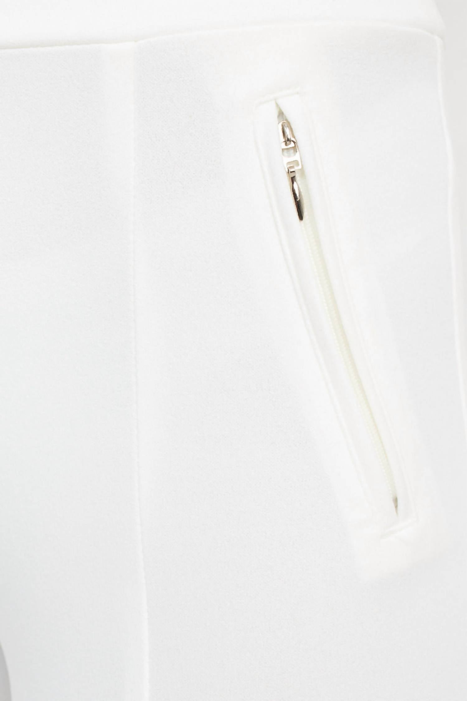 Soho - Mid Waist Pull-on Skinny Zipper Front Solid Crepe Pant