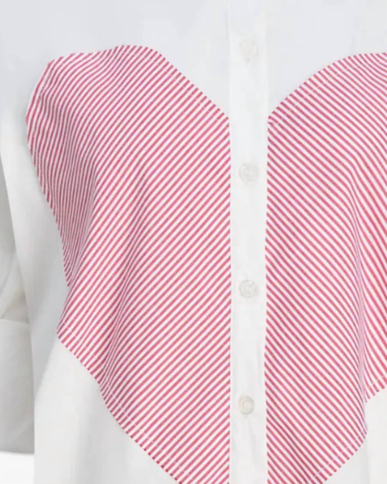 M Made In Italy - Women's Heart Stripe Blouse