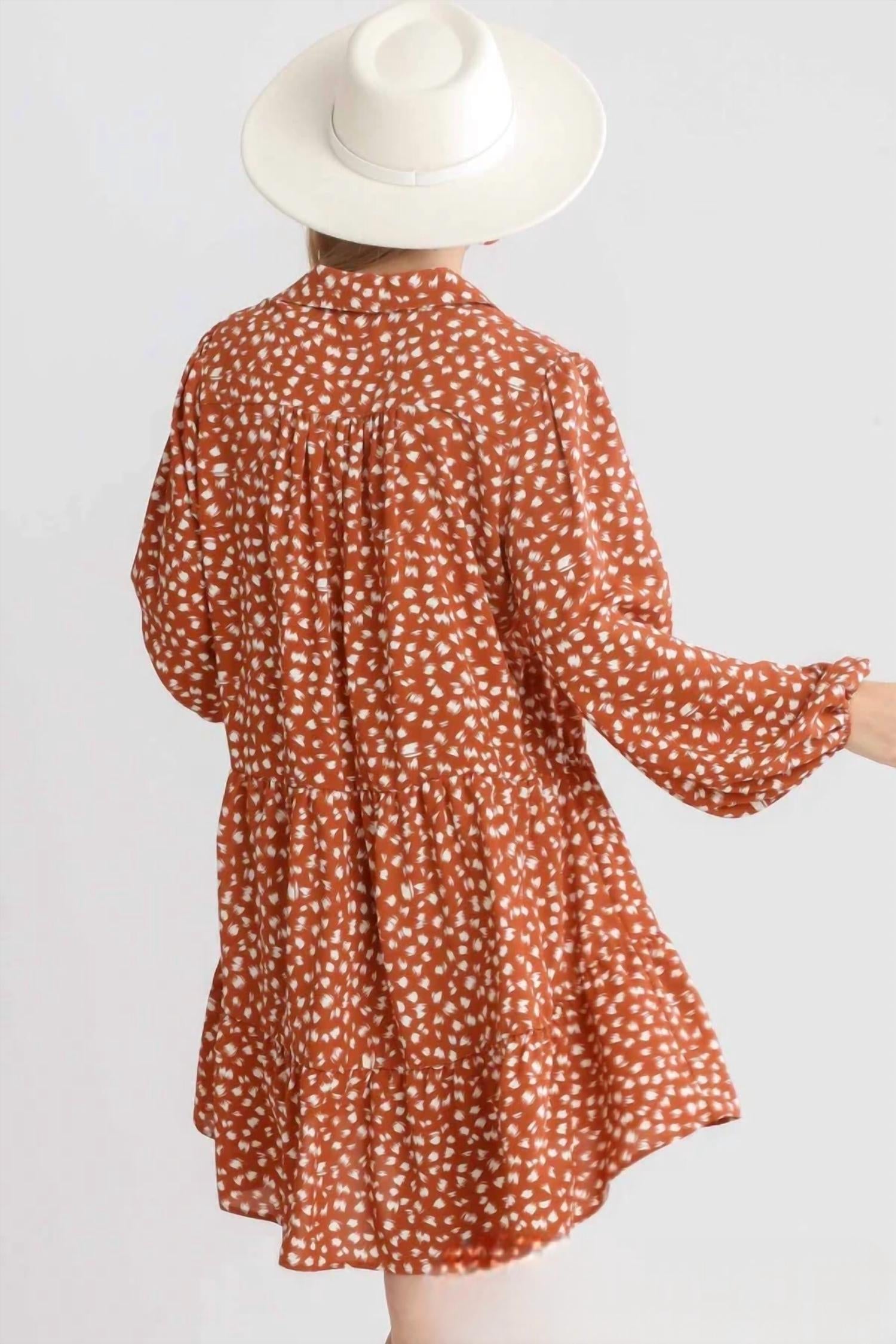 Umgee - Rustic Dottie Mini Dress