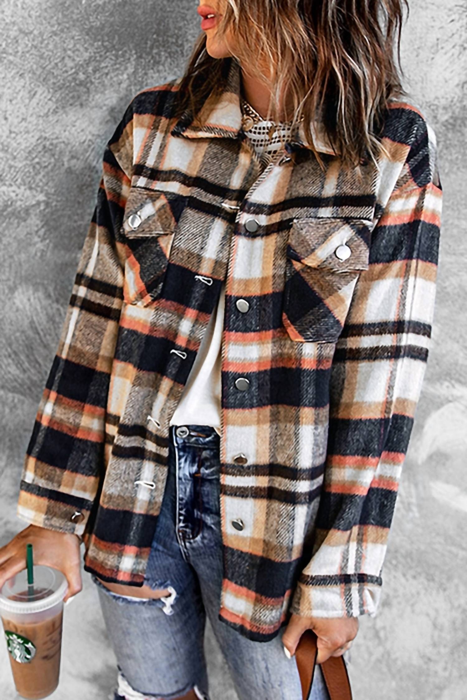 Kustom Kreations Goods - Multicolor Plaid Casual Button Up Jacket