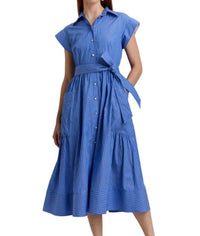 Hinson Wu Annabelle Pencil Stripe Dress in lake blue - women's dress