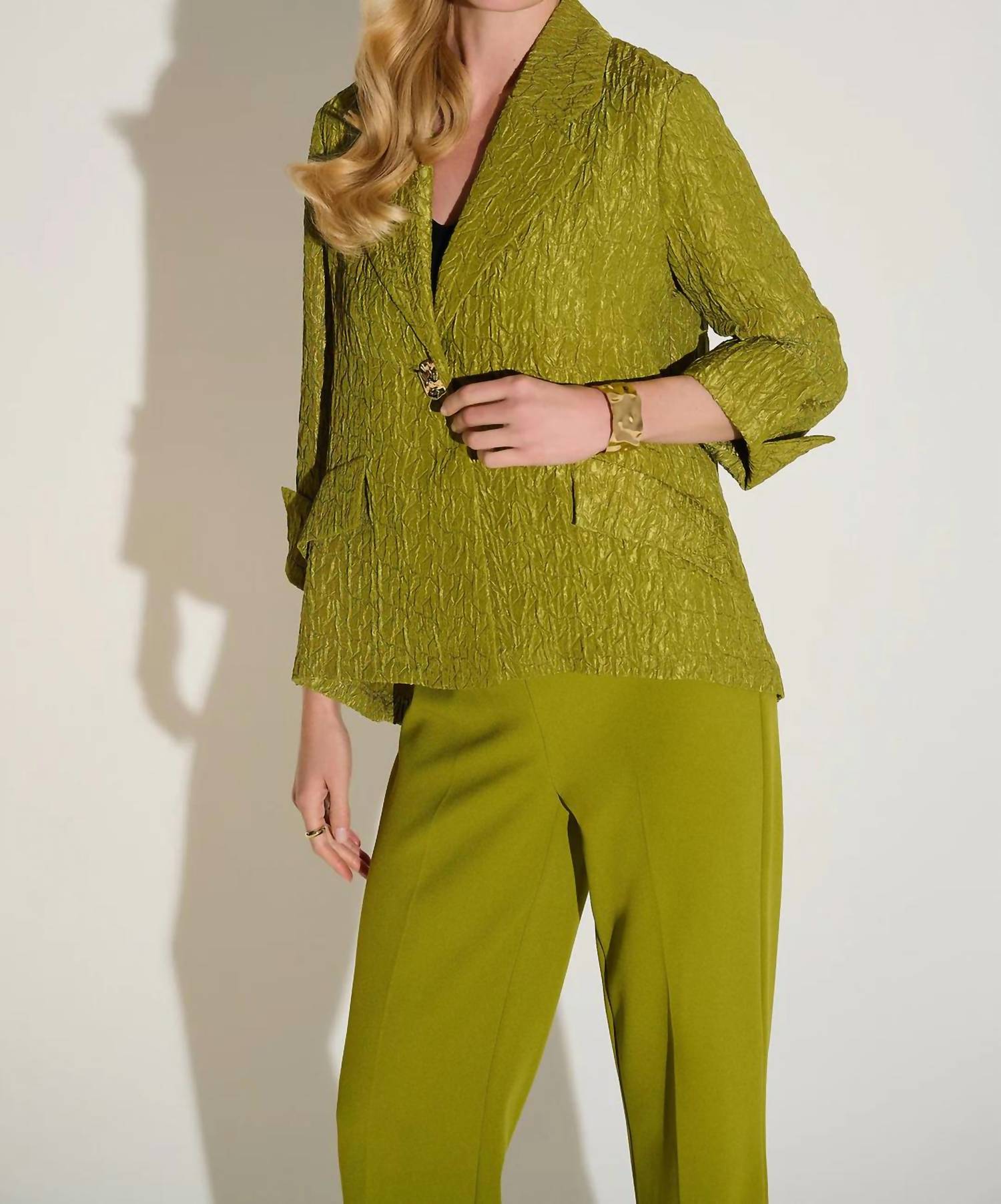 Joseph Ribkoff - Textured Notched Collar Swing Jacket