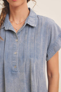 In February - Mineral Washed Cotton Mini Dress