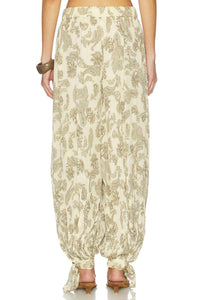 Hemant & Nandita - Ruffle Top And Harem Pant Set