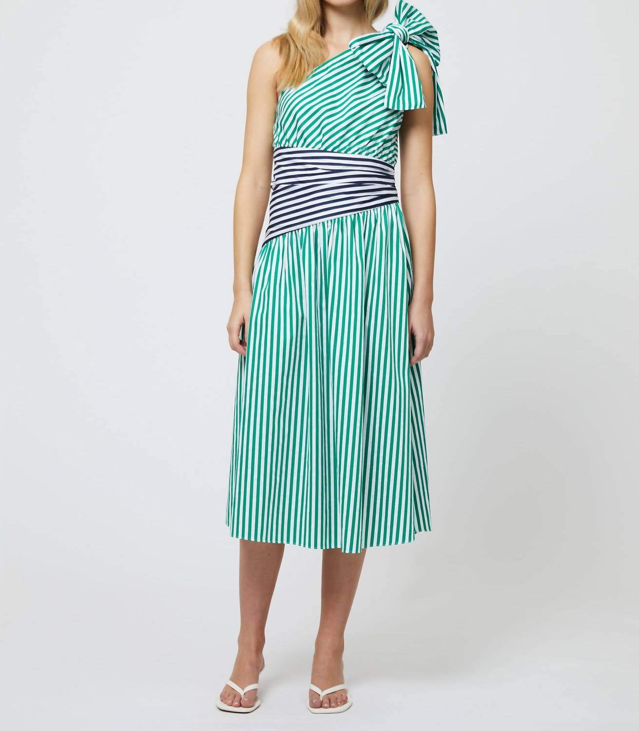 French Connection - Alexis Cotton One Shoulder Dress