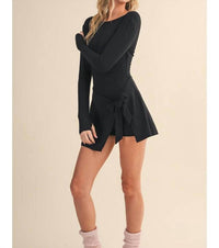Kimberly C - Long Sleeve Wrap Tie Front Dress