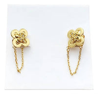 Tory Burch - Kira Clover Front-Back Clover Studs