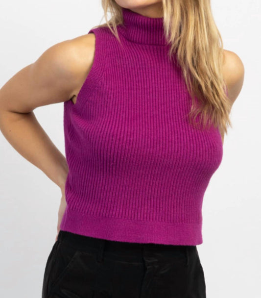 MOCK NECK KNIT TANK