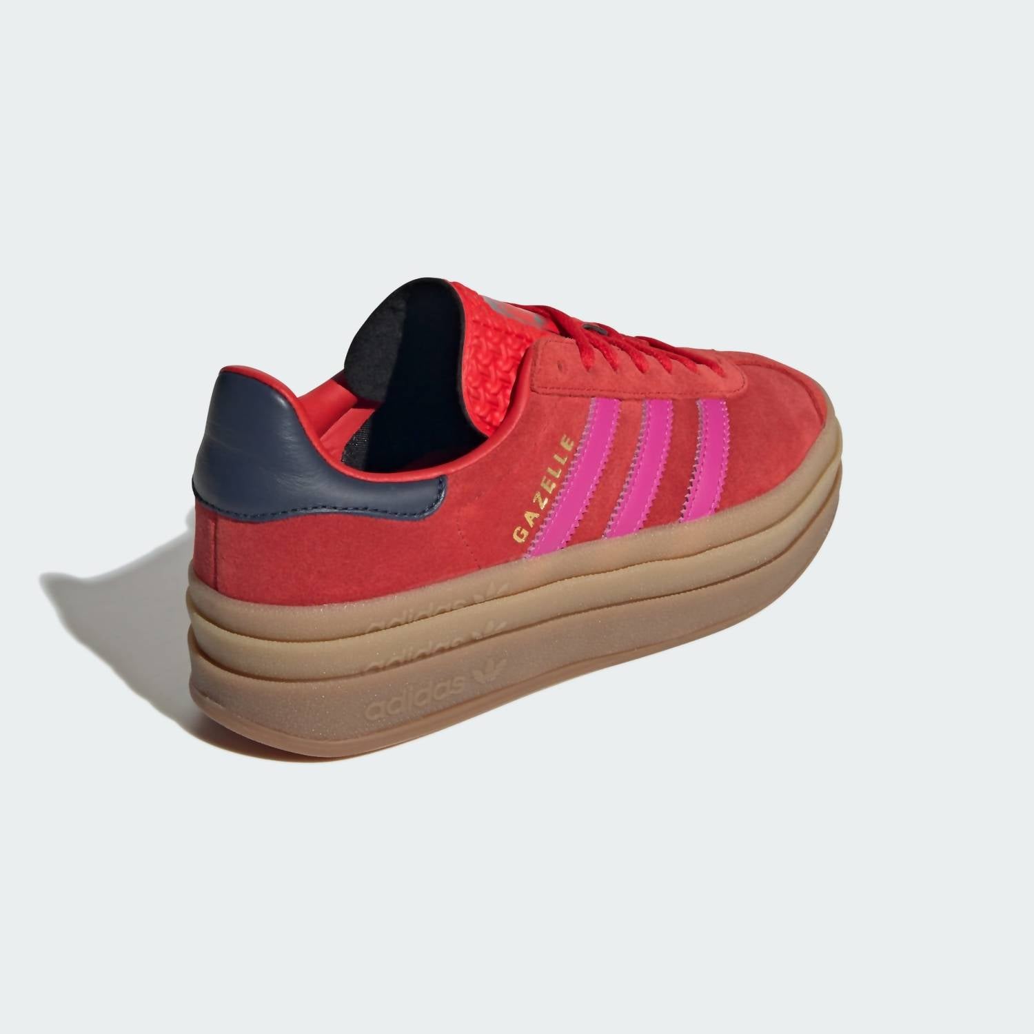 adidas Women's Gazelle Bold Sneakers in red semi lucid fuchsia night indigo - women's sneaker - alternate view