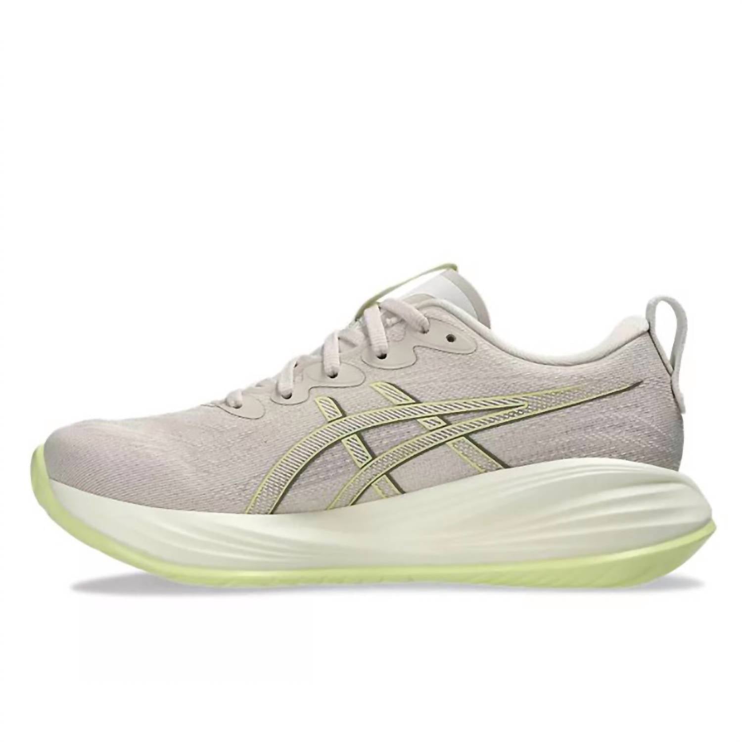 ASICS Women's Gel Cumulus 27 Wide Shoe in mineral beige huddle yellow - women's sneaker - alternate view