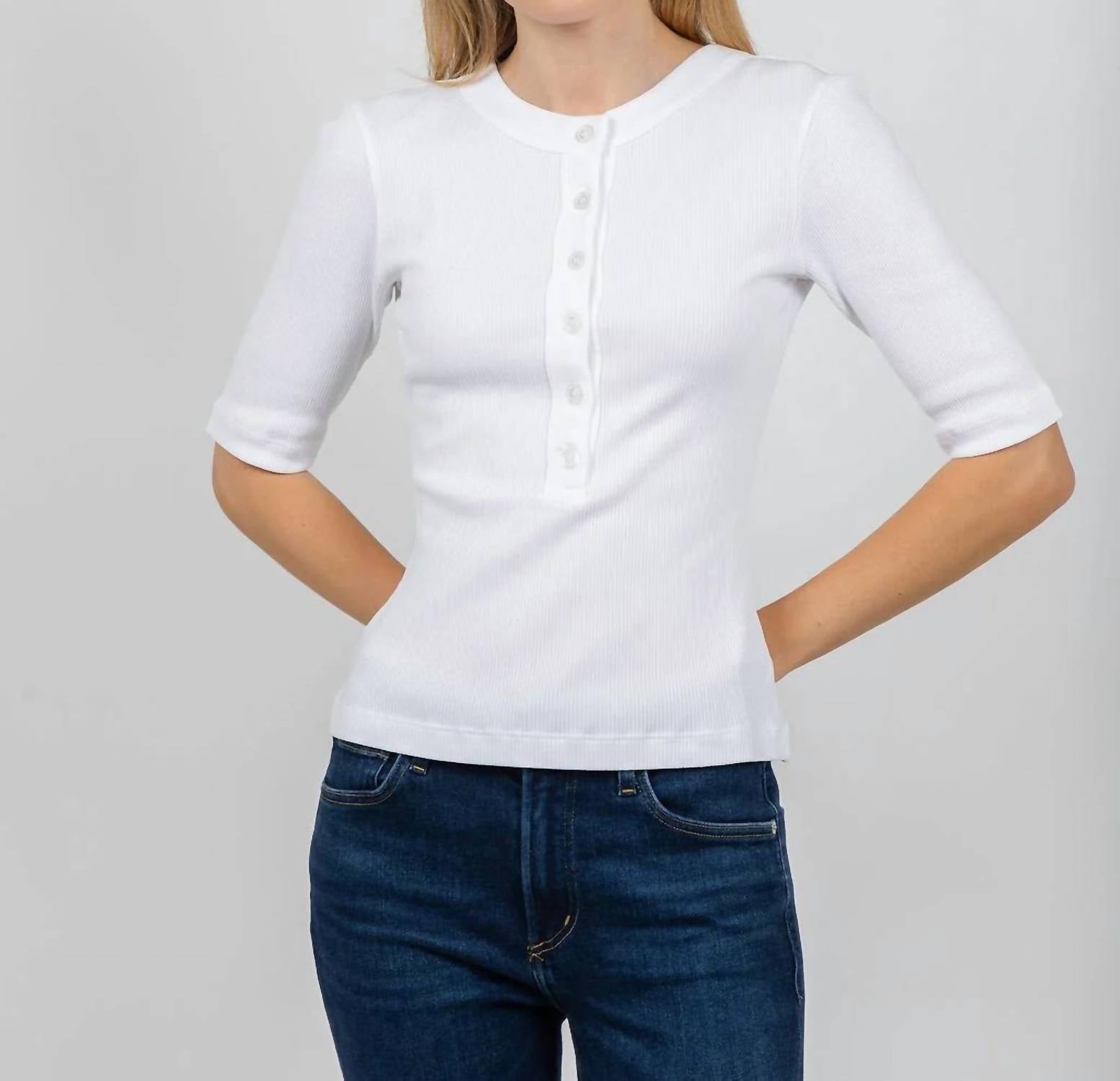 Citizens Of Humanity - Nali Short Sleeve Henley Tee