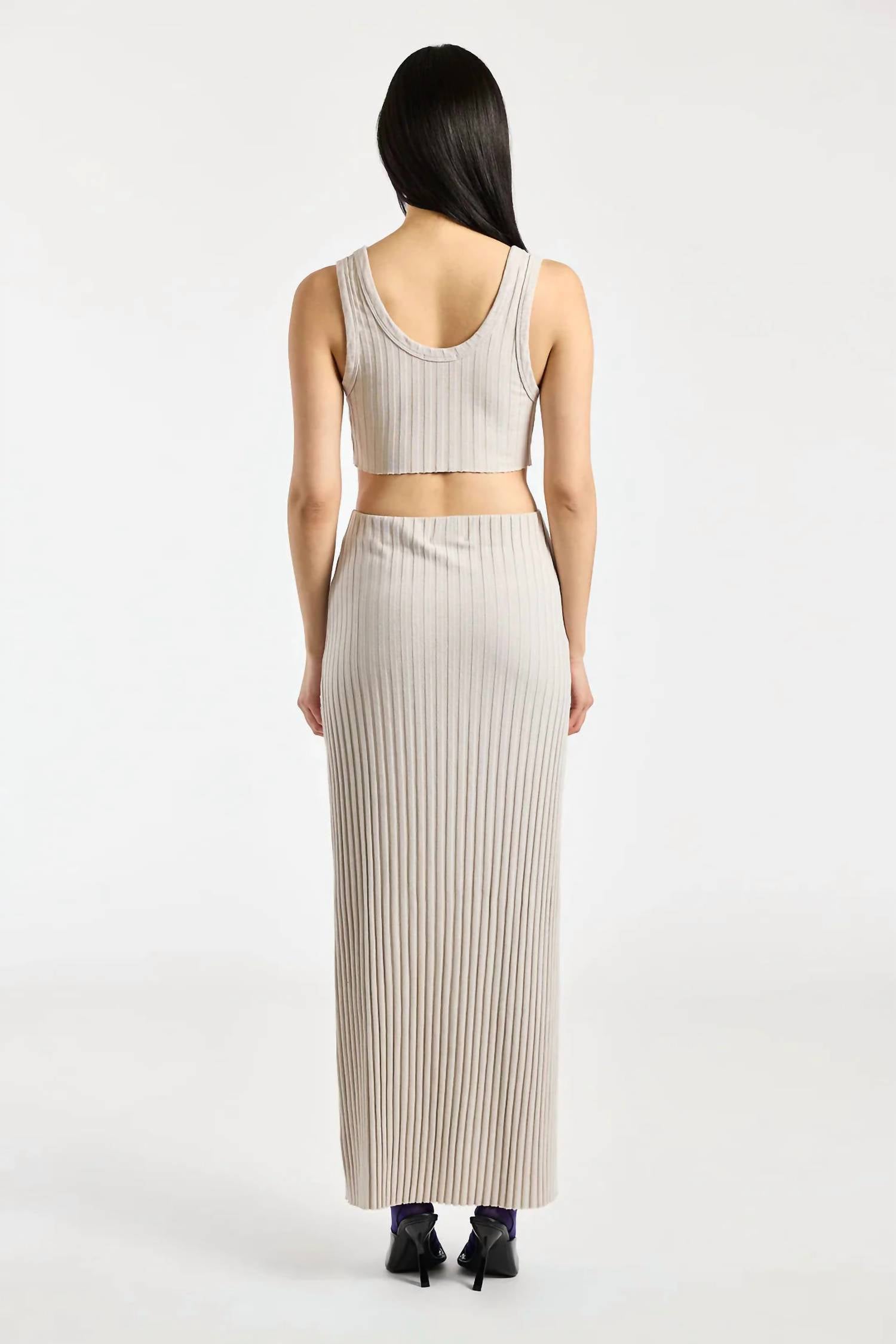 COTTON CITIZEN Capri Maxi Skirt in fog - women's skirt - detail view