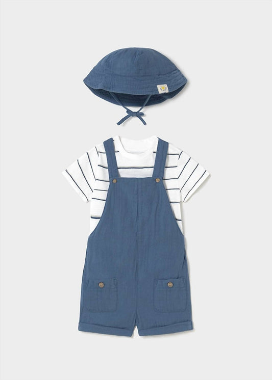 Mayoral - Boys' 3-Piece Dungaree Striped Set