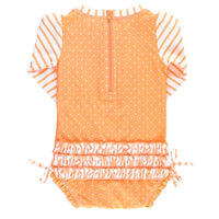 Rufflebutts - Kids' Polka Dot One Piece Rash Guard