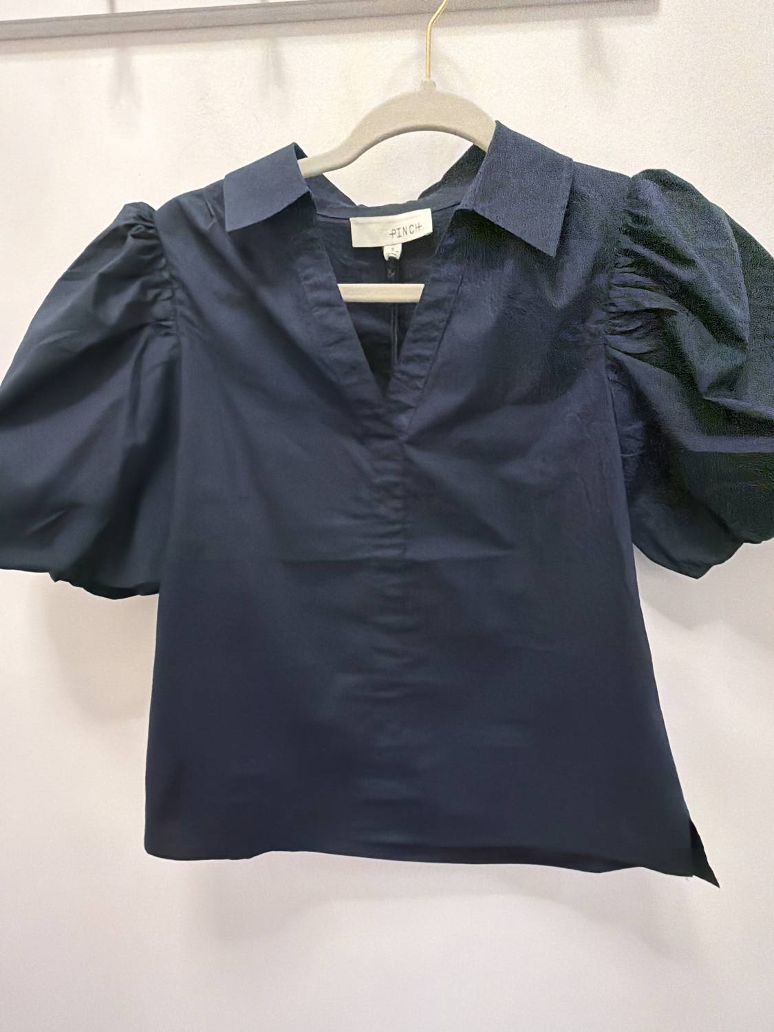 Pinch - Bubble Sleeve Blouse Top