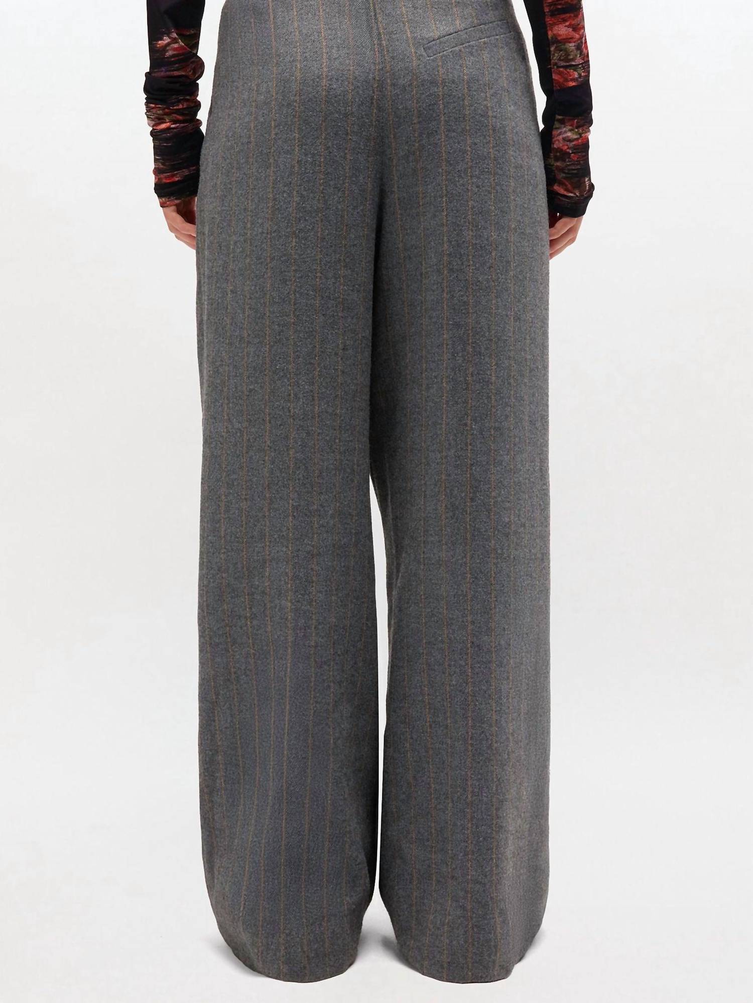 Ganni - Stripe Cross-over Trousers
