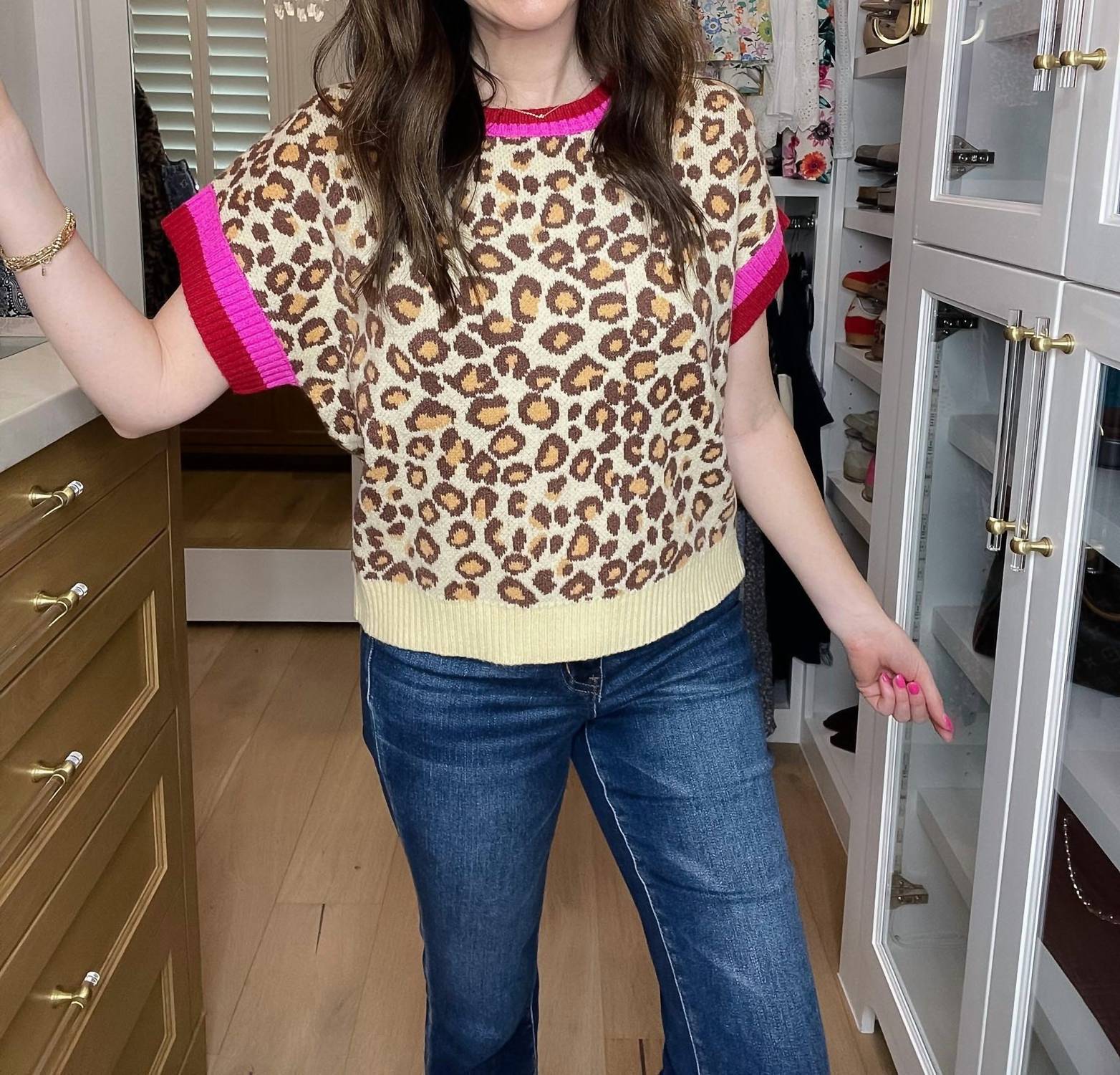 Bibi - Wild Crush Short Sleeve Sweater