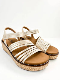 Corkys Footwear - Women's Bright As The Sun Strappy Wedge Sandals