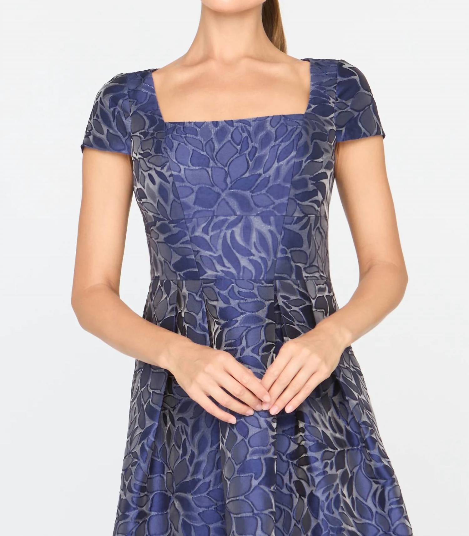 Kay Unger Ophelia Gown in navy - women's dress - alternate view