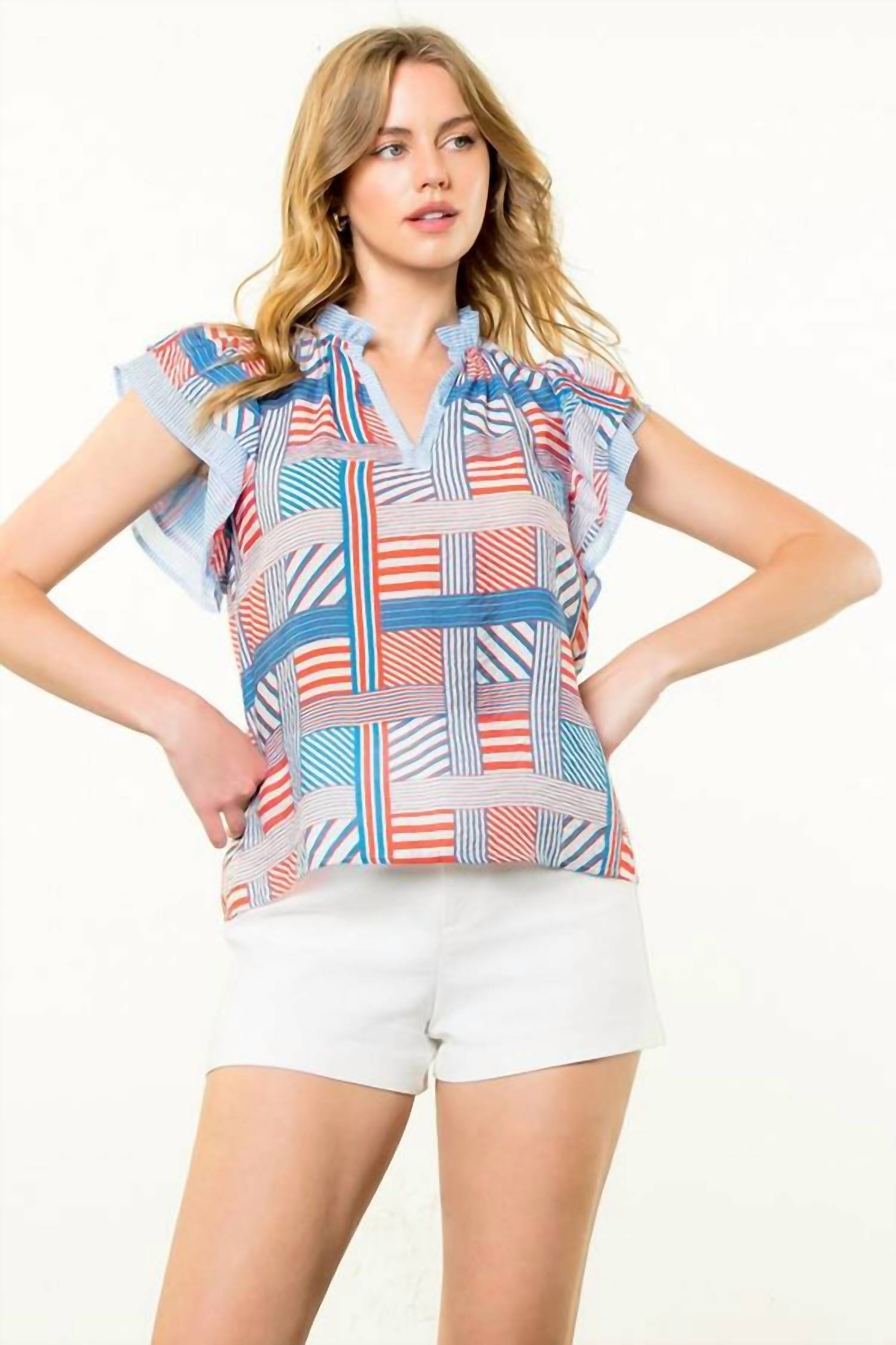 Thml - Flag Flutter Sleeve Blouse