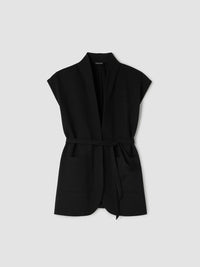 Eileen Fisher - Women's High Collar Long Vest