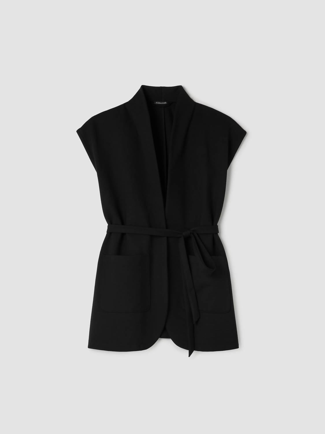 Eileen Fisher - Women's High Collar Long Vest