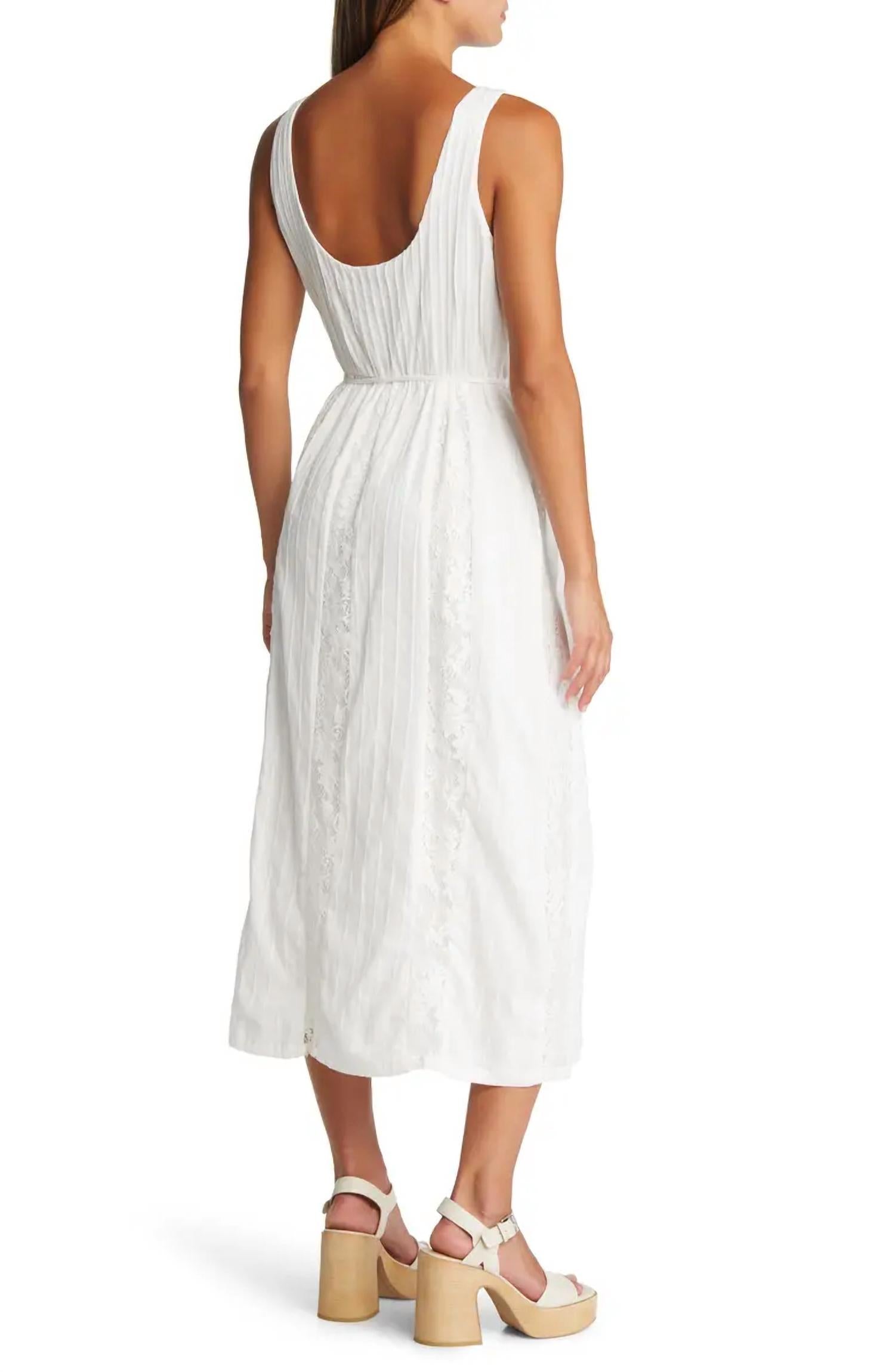 Vivian Lace Inset Cotton Maxi Dress