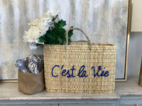 Miramar Store - "c'est La Vie" French Rattan Tote Bag