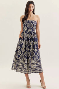 Entrousa - Strapless Midi Dress