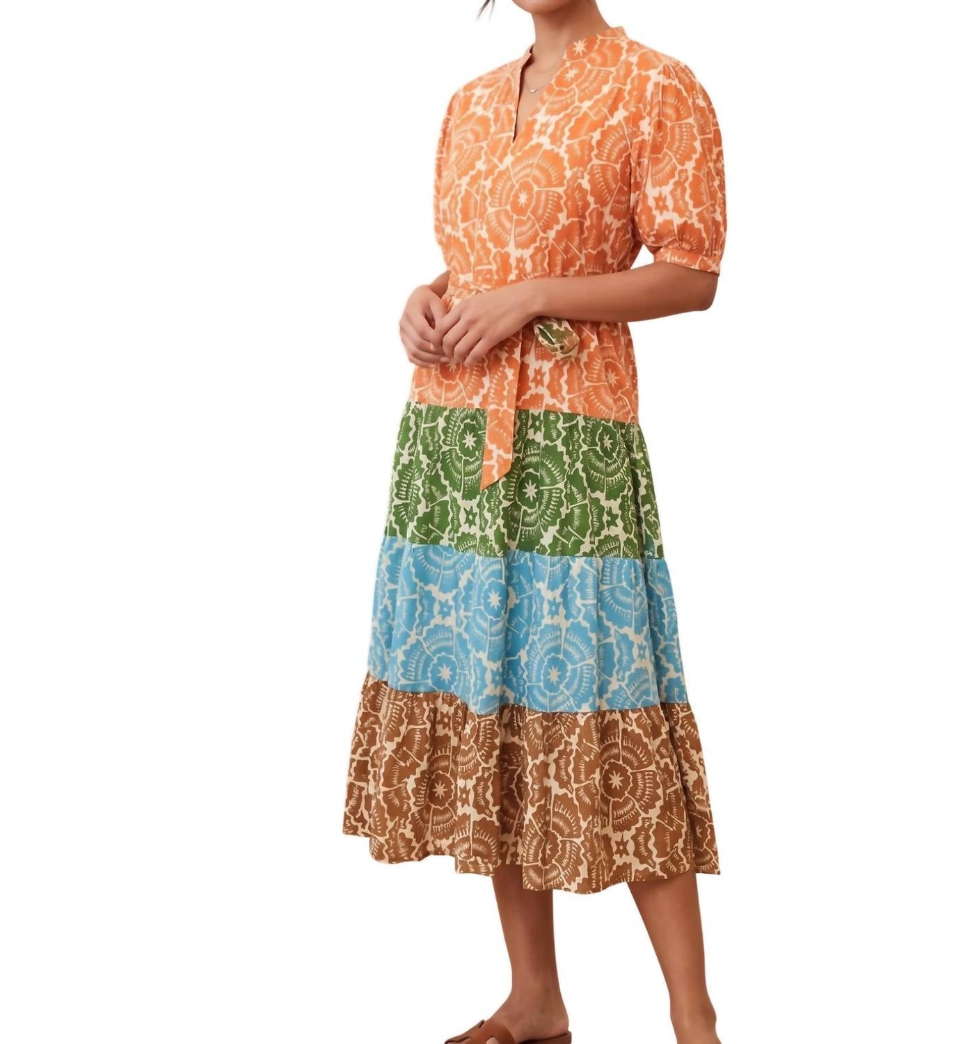 Uncle Frank - V-neck Belted Midi Dress