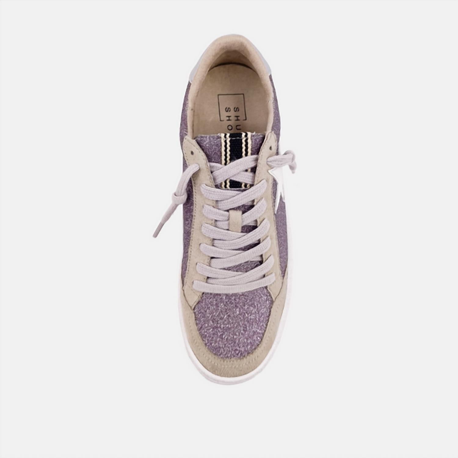SHU SHOP Women's Paz Sneakers in lilac glitter - women's sneaker - view 6