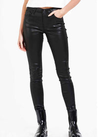 DEAR JOHN DENIM Gisele Skinny Leather Pants in black - women's jeans